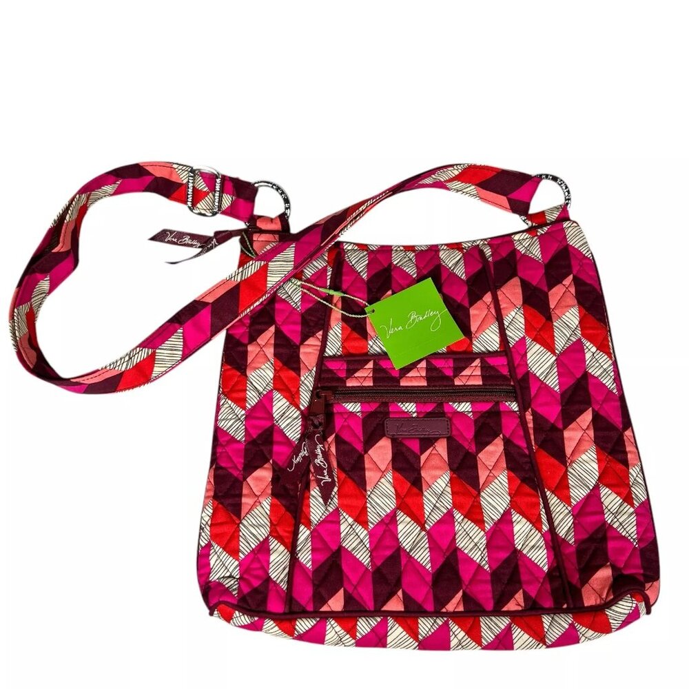 Vera Bradley Womens Hipster Bohemian Chevron Adjustable Strap Crossbody Bag - Picture 8 of 12